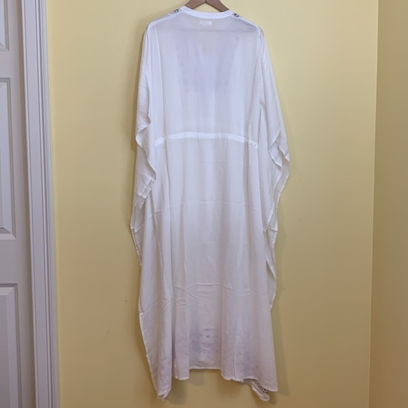 Guadalupe Design | NWT Gracie Viscose Embroidered Kaftan Beach Coverup Dress OS - Picture 17 of 17